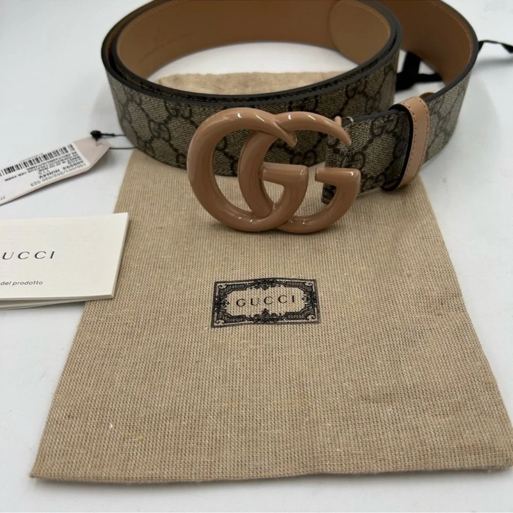 Men’s Gucci GG supreme Marmont leather belt size 115 cm/46 inch